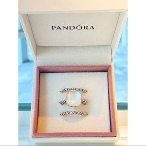 Pandora Sterling Silver Statement Ring Set